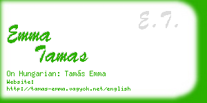 emma tamas business card