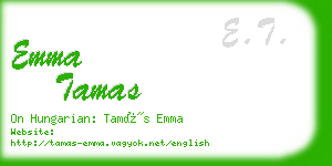 emma tamas business card